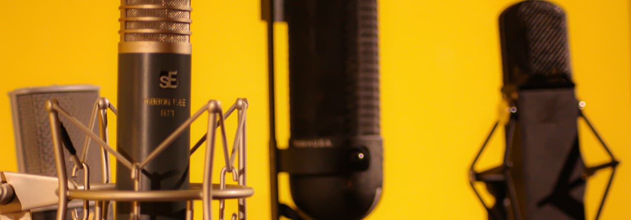 a selection of microphones